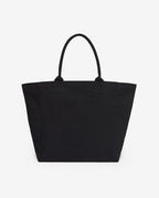 Chic Black Cotton Canvas Yenky Tote Bag with Embroidered Logo