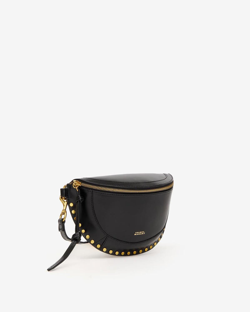 Isabel Marant Skano Calfskin Leather Belt Bag with Studs, Adjustable Strap