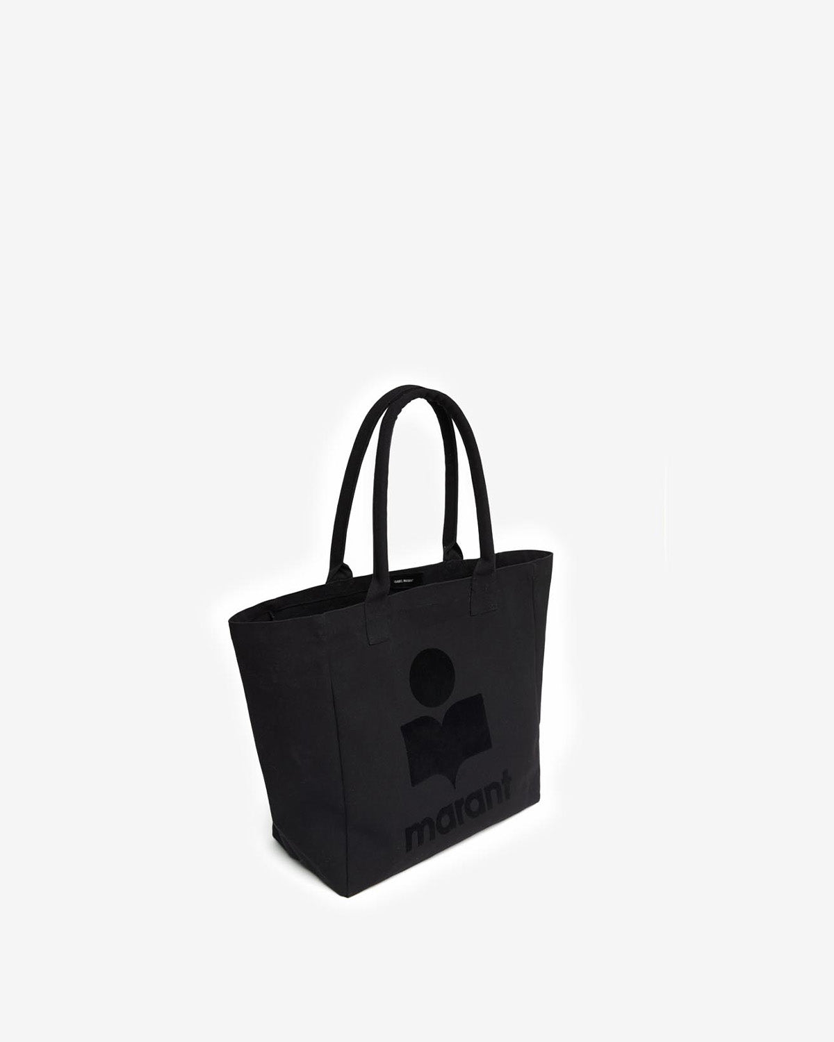 Chic Black Cotton Canvas Yenky Tote Bag with Embroidered Logo