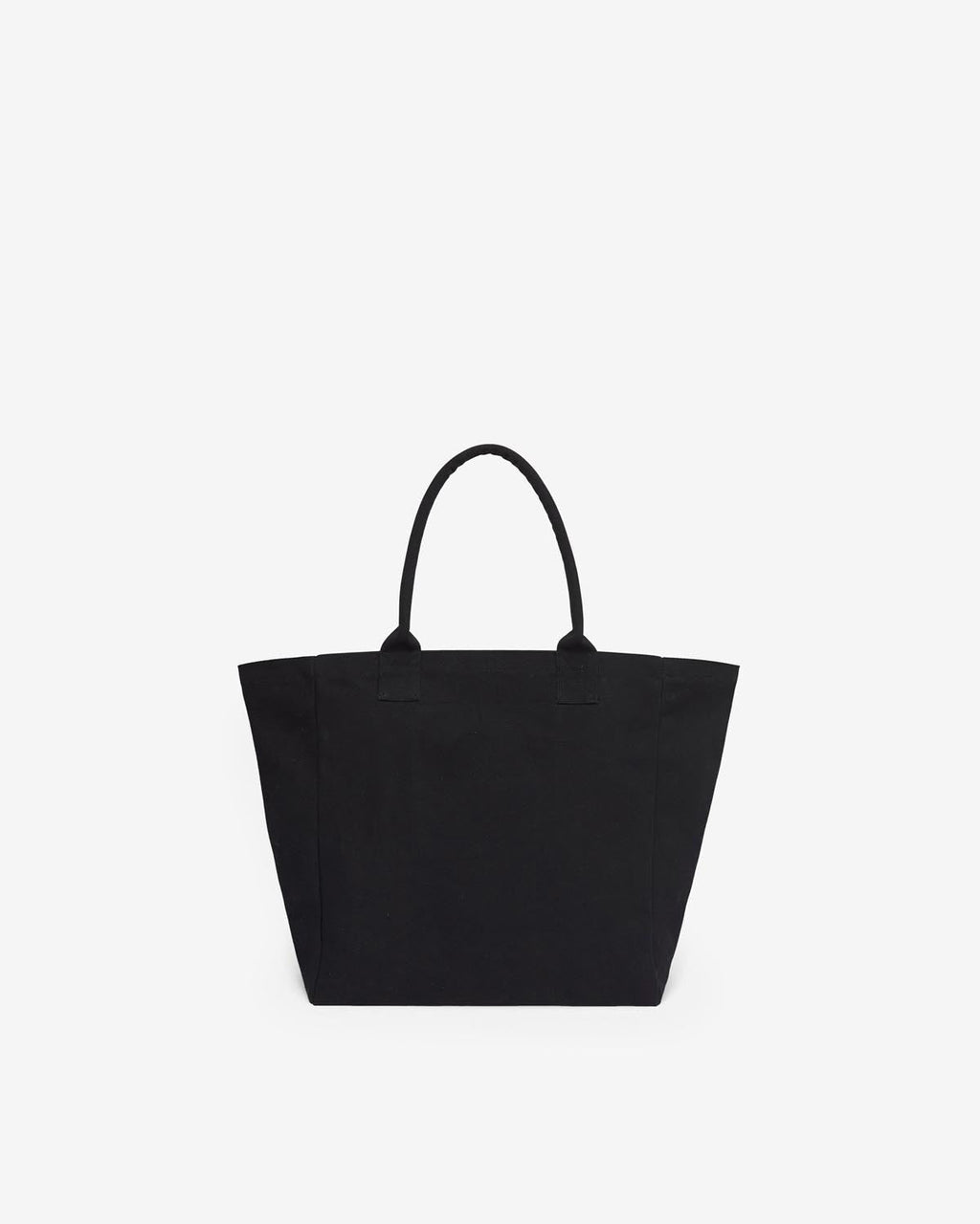 Chic Black Cotton Canvas Yenky Tote Bag with Embroidered Logo