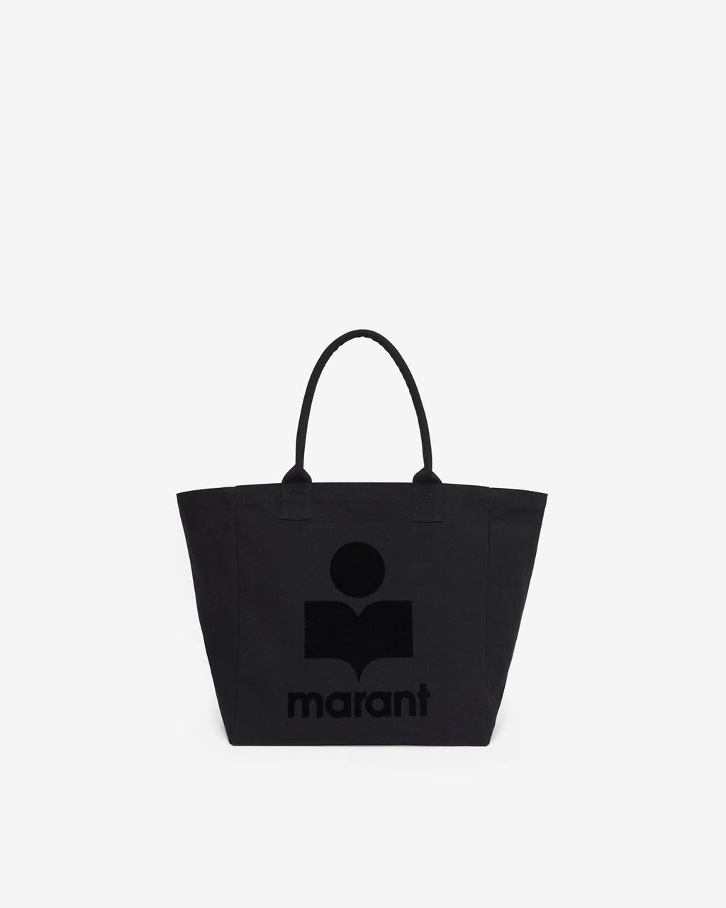 Chic Black Cotton Canvas Yenky Tote Bag with Embroidered Logo