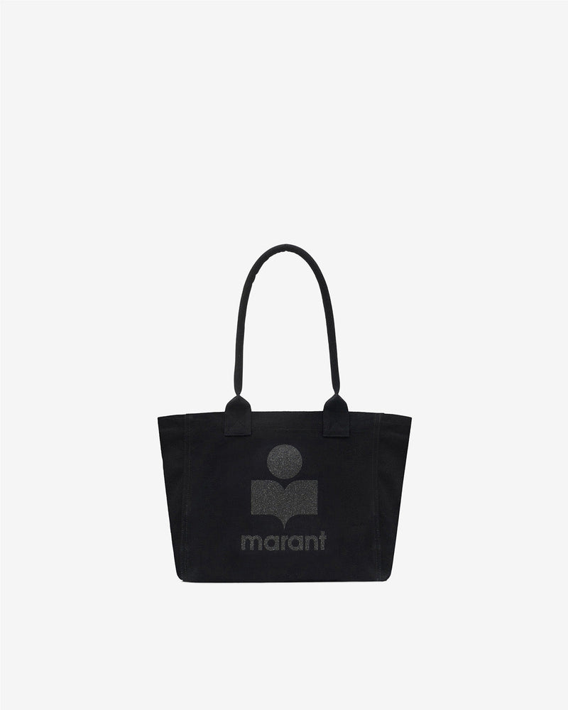 Isabel Marant Yenky Black Cotton Logo Zipped Tote Bag for Women