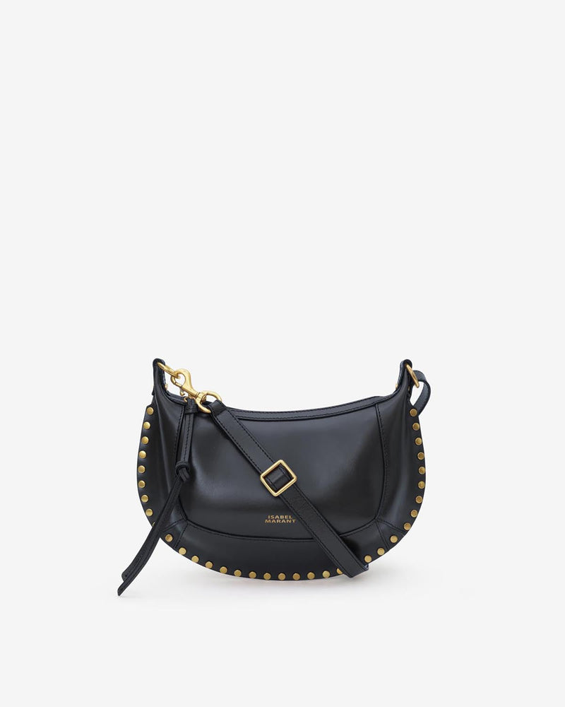 Isabel Marant Oskan Studded Calfskin Leather Moon Shoulder Crossbody Bag