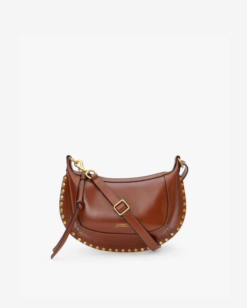 Isabel Marant Oskan Studded Calfskin Leather Moon Bag - Versatile Shoulder Crossbody