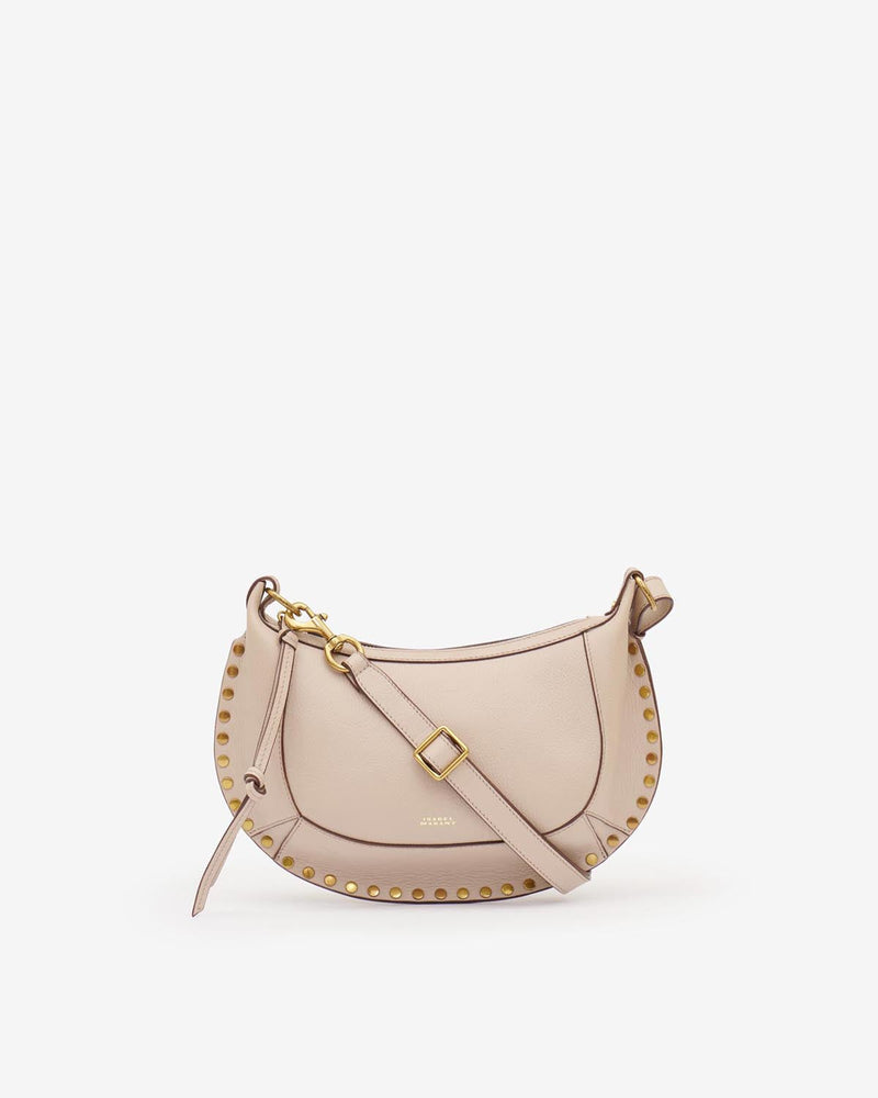 Isabel Marant Oskan Moon Studded Full-Grain Calfskin Leather Shoulder Crossbody Bag