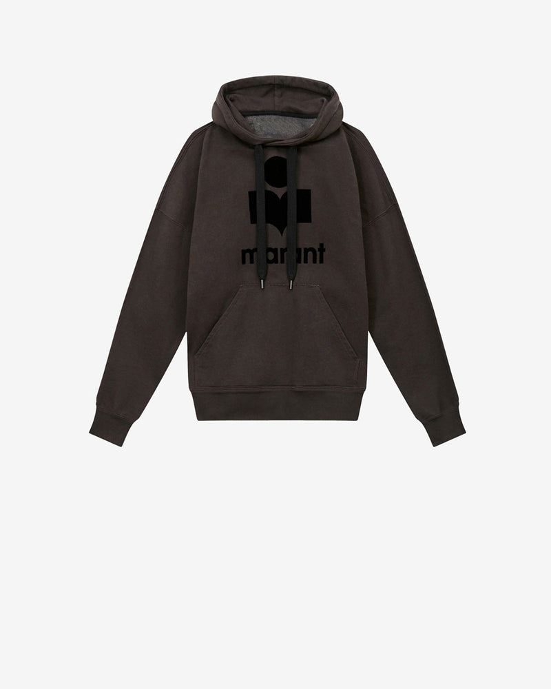 Isabel Marant Etoile Mansel Black Logo Drawstring Hoodie Women's Sweatshirt