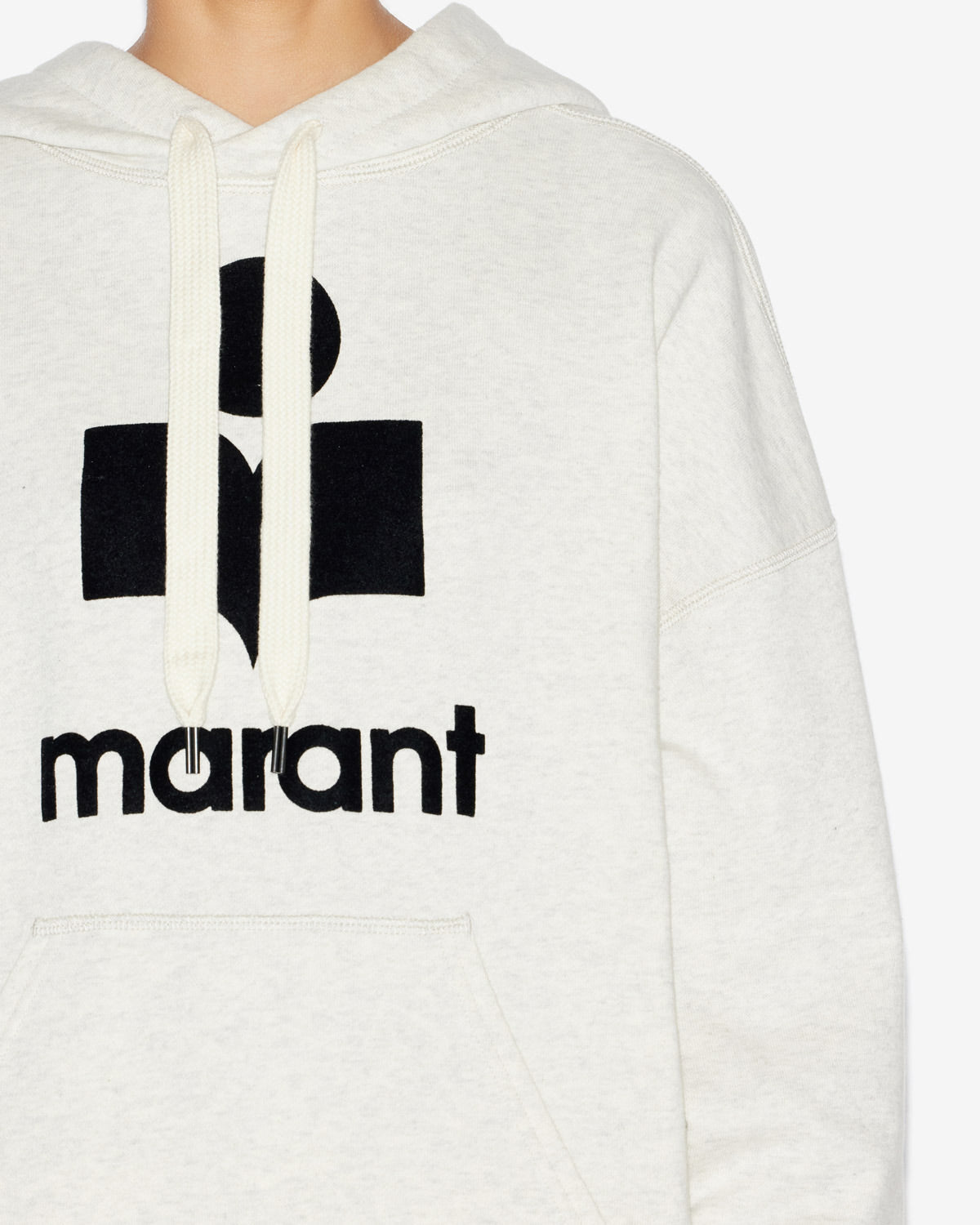 Chic Isabel Marant Etoile Mansel Women's Ecru Logo Hoodie Sweatshirt