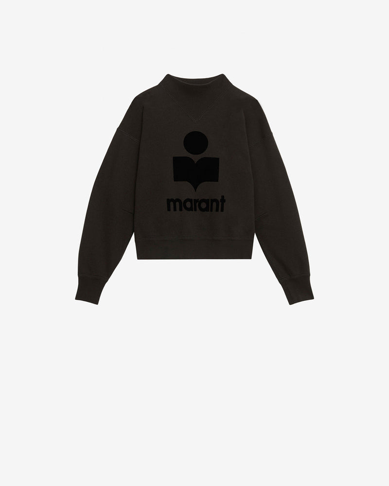 Isabel Marant Etoile Moby Cotton Logo Sweatshirt - V-Seam, Relaxed Fit