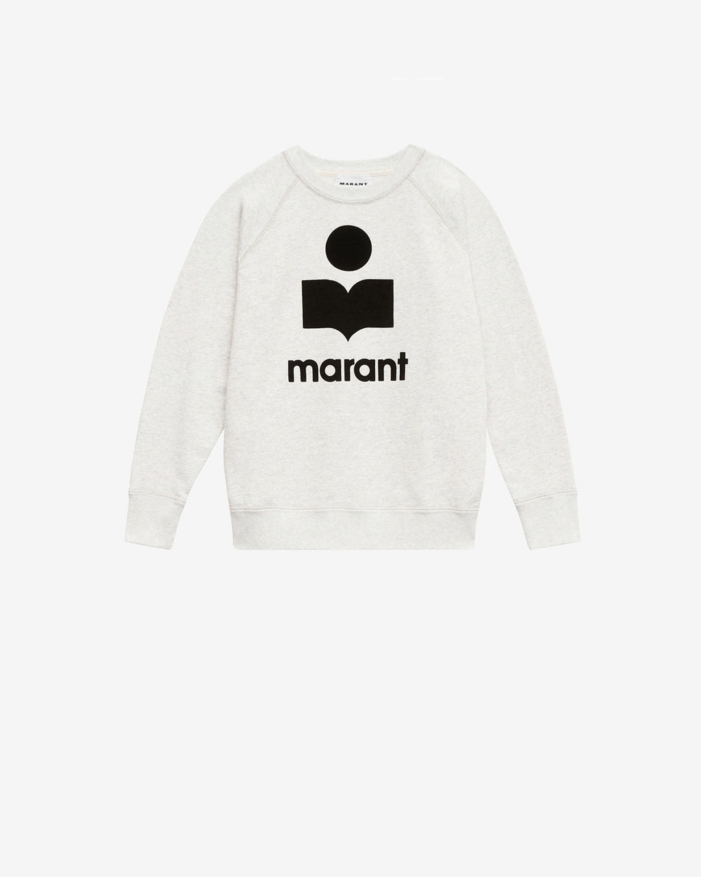Chic Marant Logo Cotton Sweatshirt: Relaxed Fit, Ribbed, Long Raglan Sleeves