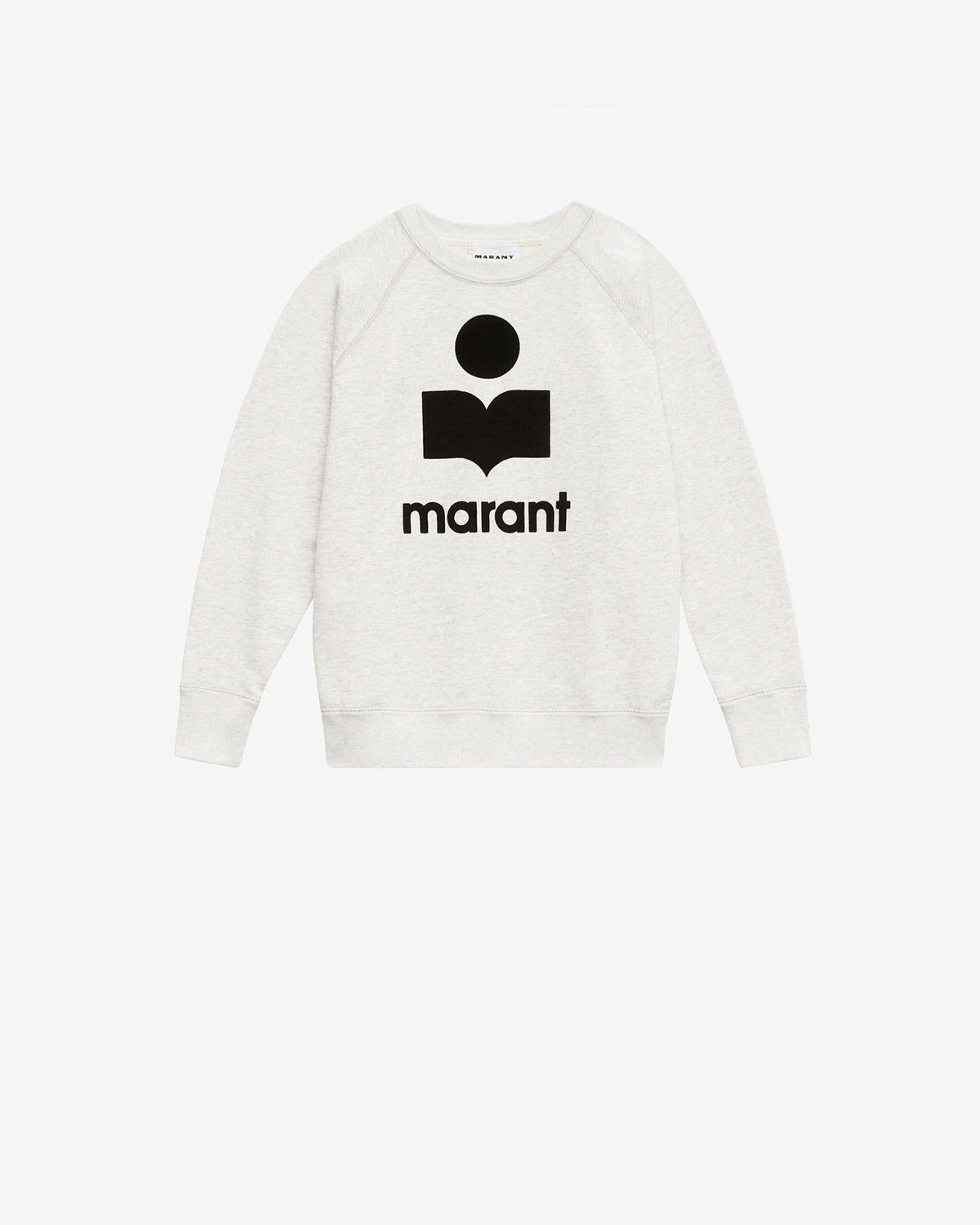 Chic Marant Logo Cotton Sweatshirt: Relaxed Fit, Ribbed, Long Raglan Sleeves