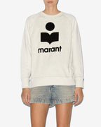 Chic Marant Logo Cotton Sweatshirt: Relaxed Fit, Ribbed, Long Raglan Sleeves