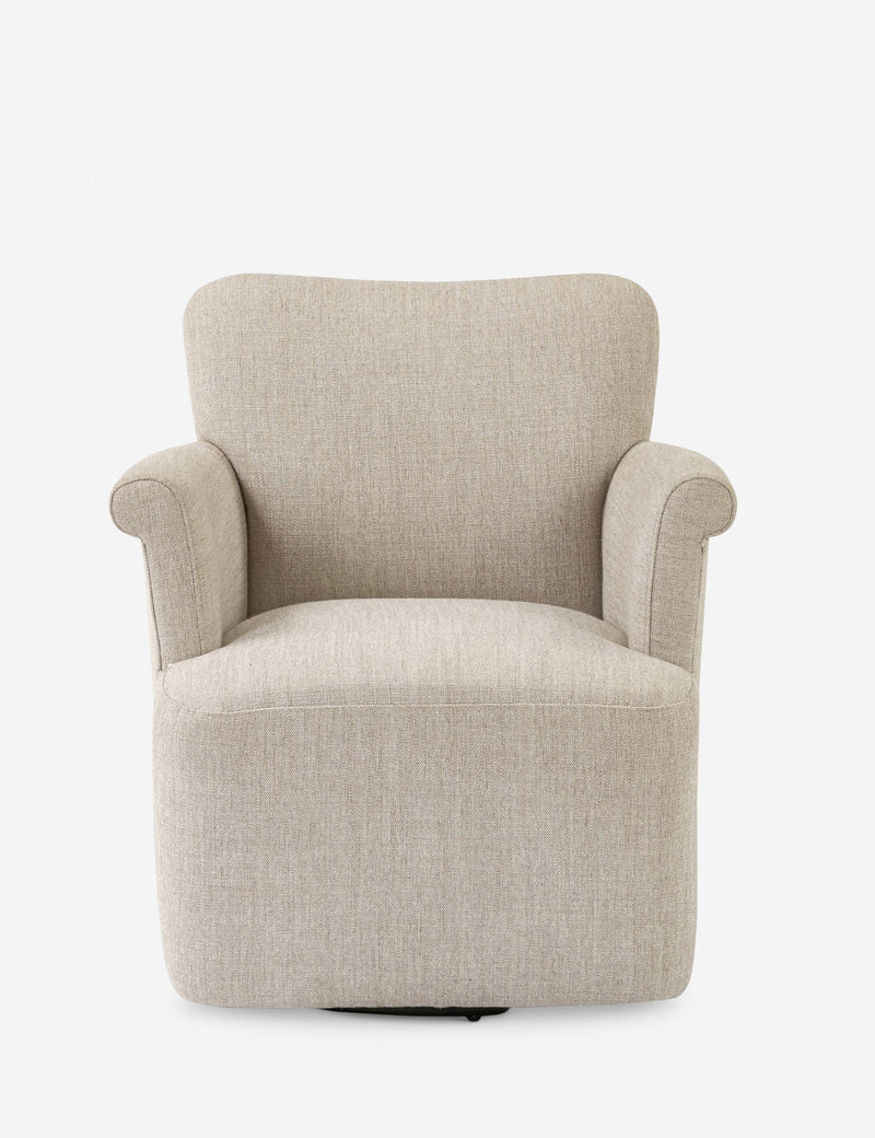 Amber Lewis Camellia Swivel Chair in Recycled Chenille Textile