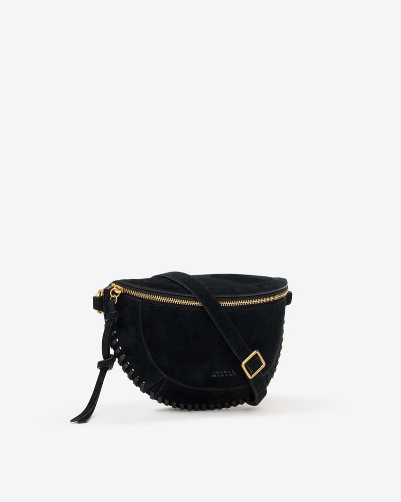 Isabel Marant Skano Braided Suede Calfskin Leather Belt Bag with Pockets