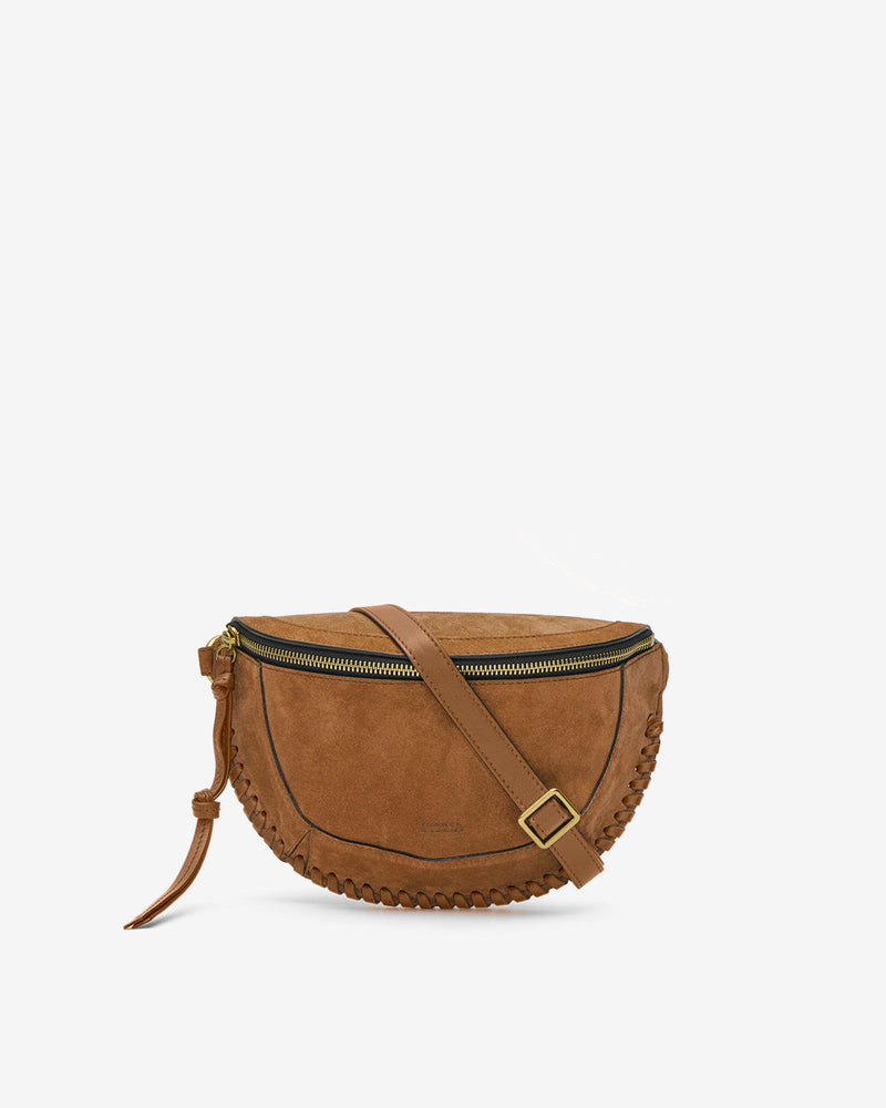 Isabel Marant Skano Cognac Suede Calfskin Leather Adjustable Fanny Pack