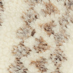 Chic Mackensy Ecru-Brown Shearling Style Cropped Coat Warm Winter Outerwear