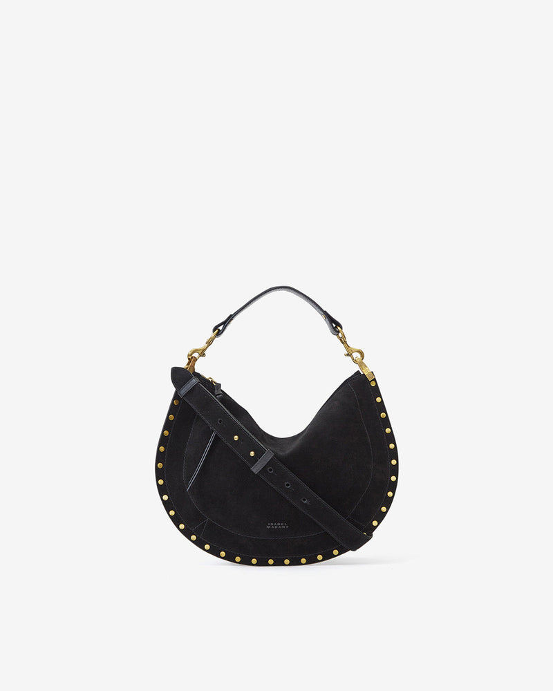 Isabel Marant Oskan Soft Zip Suede Calfskin Crossbody Shoulder Handbag