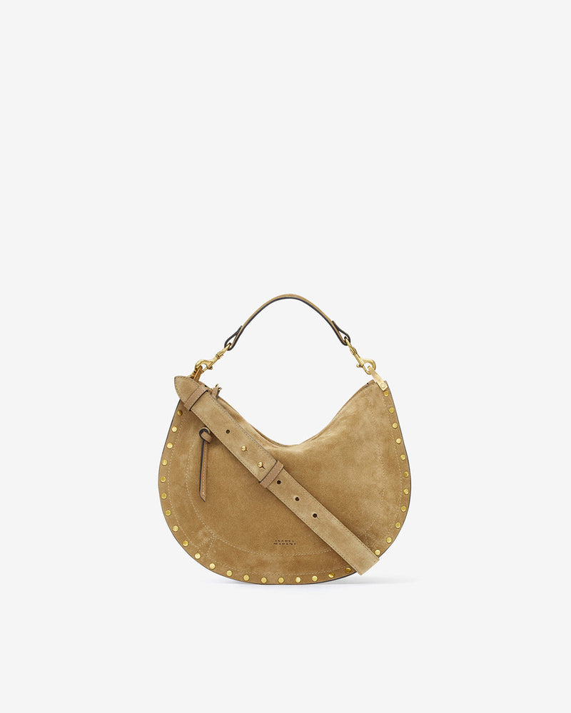 Isabel Marant Oskan Soft Zip Suede Calfskin Leather Shoulder Crossbody Bag