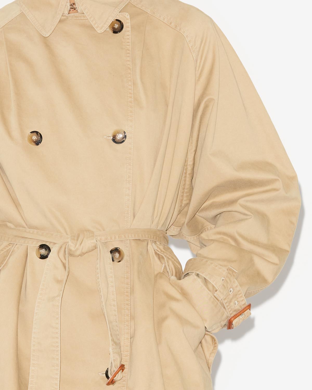 Chic Isabel Marant Edenna Cotton Short Coat Dress with Pockets & Buttons