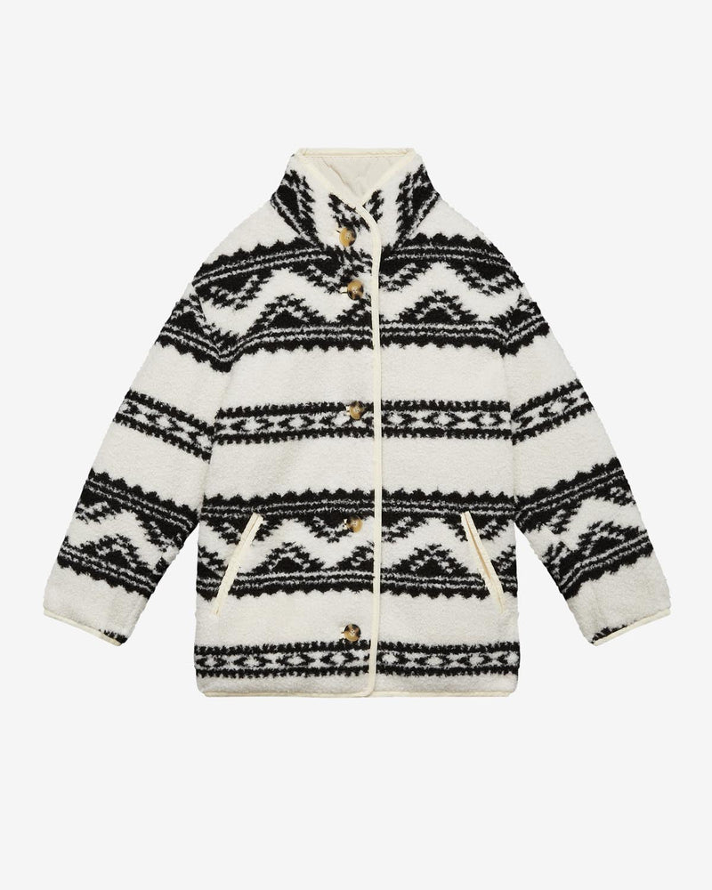 Etoile Harper Reversible Shearling Quilted Cotton Warm Winter Coat
