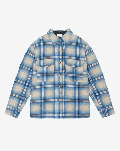 Luxurious Isabel Marant Faxona Checked Wool Coat with Elegant Lapel