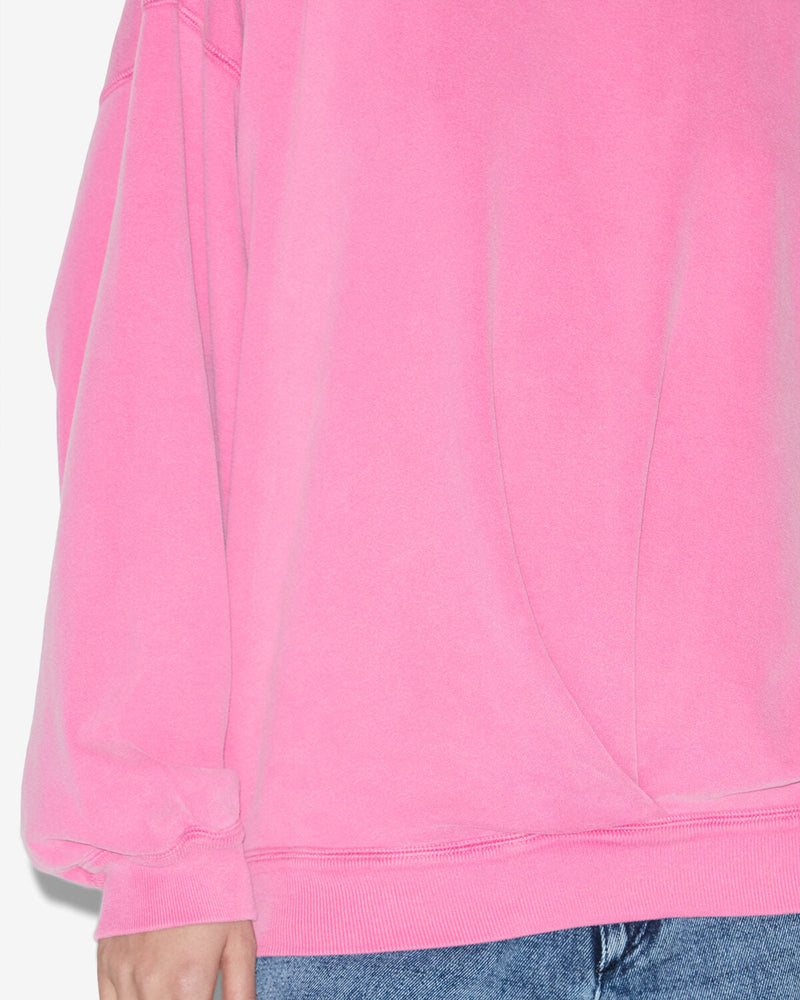 Etoile Sauria Washed Cotton Oversized Sweatshirt with Dropped Shoulders