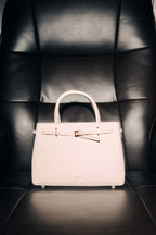 Chic Ivory Togo Leather Book Tote Bag 25: Versatile Crossbody Handbag