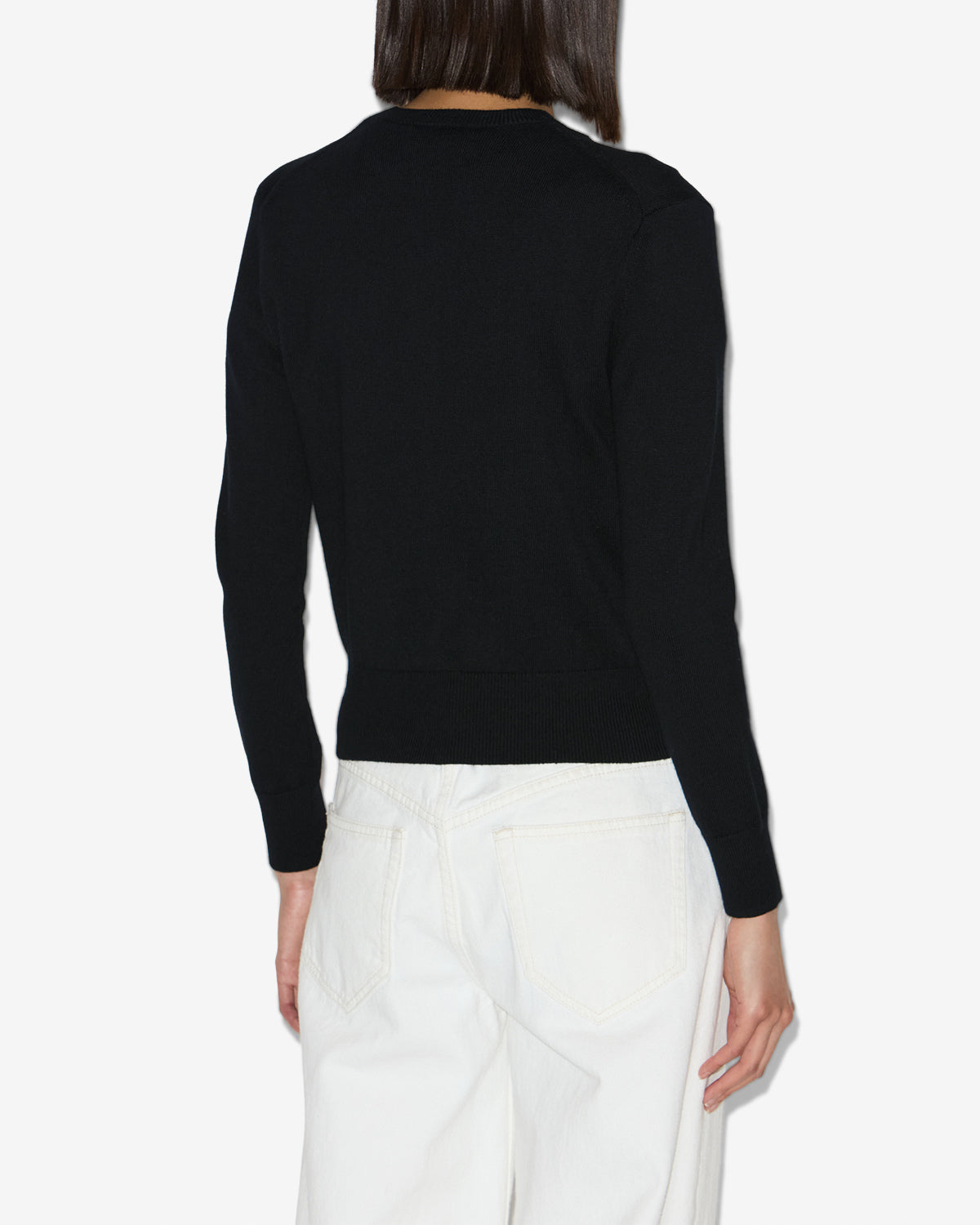 Chic Mona Cotton Blend Knit Cardigan with Embroidered Logo & Ribbed Finish