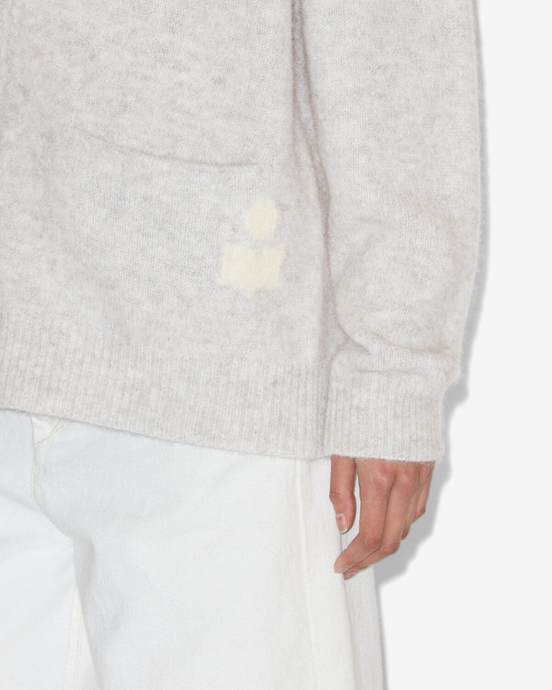 Luxurious Baby Alpaca V-Neck Cardigan with Piped Pockets & Relaxed Fit