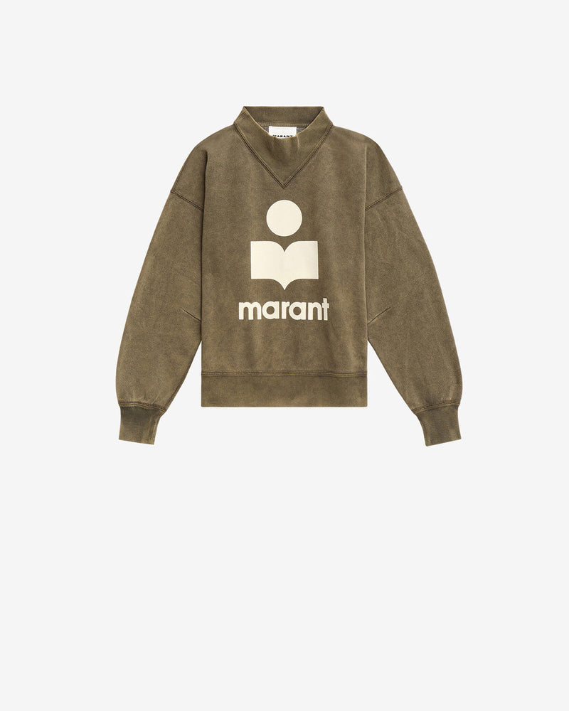 Isabel Marant Moby Women's Cotton Logo Sweatshirt with V-Neck Seams