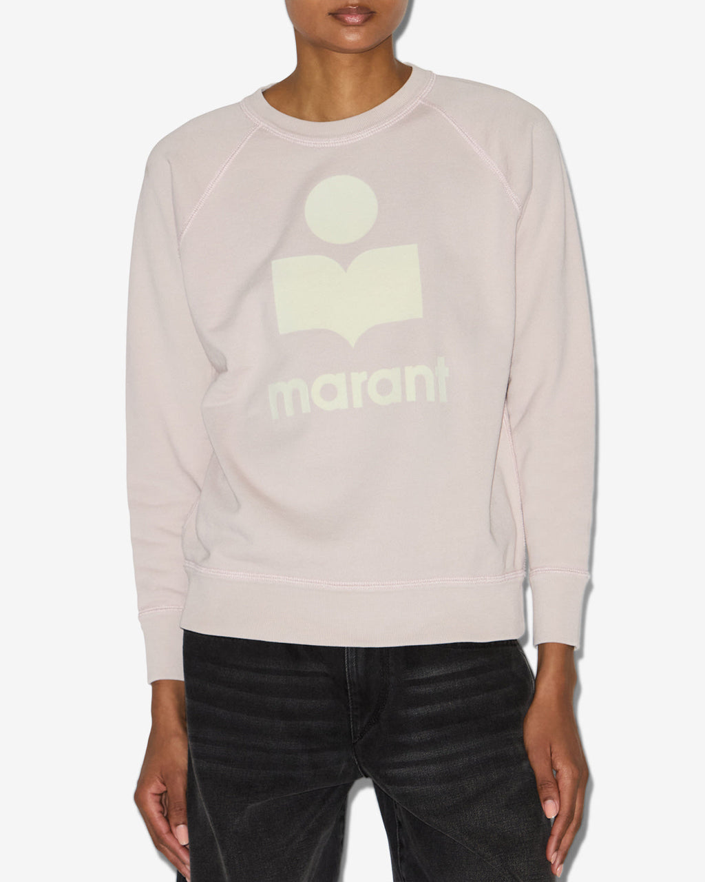Chic Cotton MILLYNY Sweatshirt with Signature Logo, Relaxed Fit, Raglan Sleeves