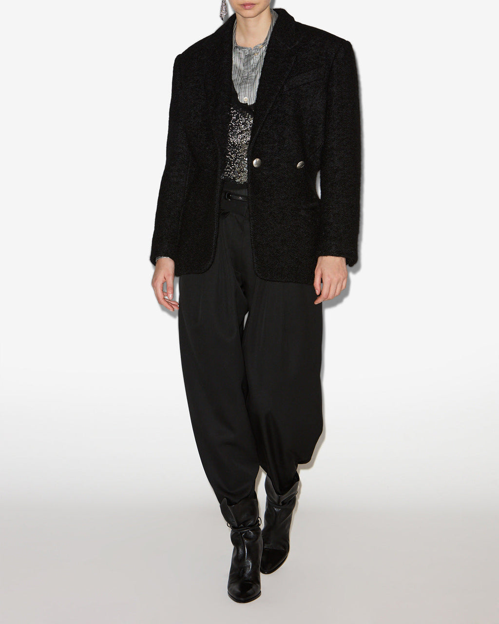 Chic Isabel Marant Gallie Short Brushed Wool Blend Coat for Women