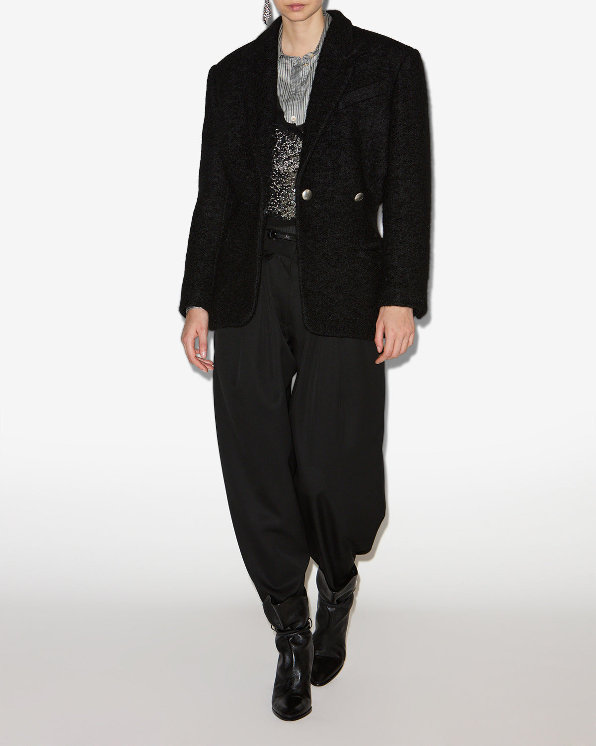 Chic Isabel Marant Gallie Short Brushed Wool Blend Coat for Women