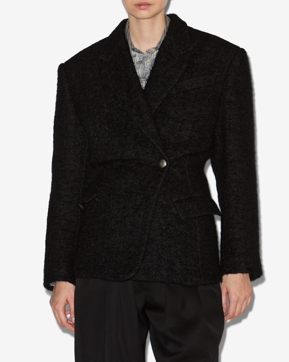 Chic Isabel Marant Gallie Short Brushed Wool Blend Coat for Women