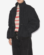 Chic Quilted Cotton Blend Dastyni Coat with Removable Sleeves, Double Collar