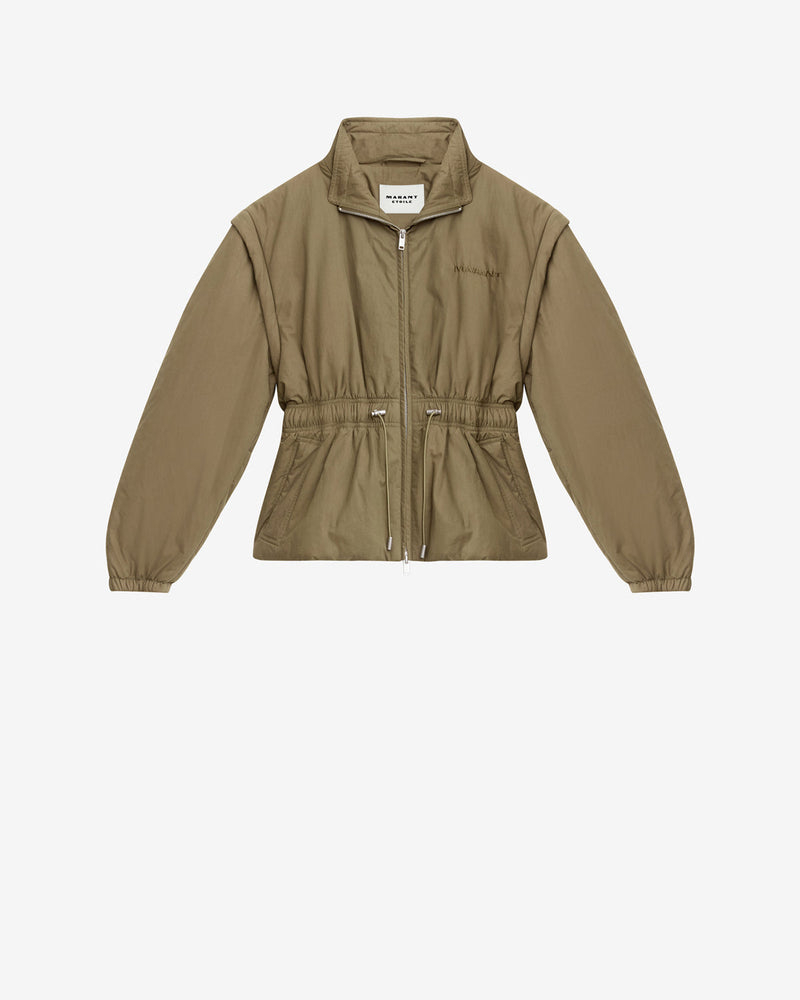 Isabel Marant Etoile Dastyni Chic Quilted Cotton Blend Removable Sleeve Coat