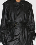 Chic Isabel Marant Freanne Python Print Coated Linen Long Trench Coat