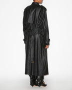 Chic Isabel Marant Freanne Python Print Coated Linen Long Trench Coat