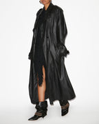 Chic Isabel Marant Freanne Python Print Coated Linen Long Trench Coat