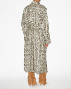 Chic Isabel Marant Freanne Python Coated Linen Long Trench Coat