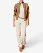 Chic Lanya Cotton Wool Knit Cardigan: Stand-Up Collar, Zippered Pockets