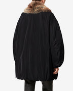 Chic Isabel Marant Cardine Reversible Black Faux Fur Lined Parka Coat