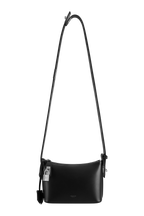 Chic Mini Silver Black Hobo Bag - Versatile Calf Leather Shoulder Purse