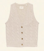 Luxurious Cloud-Soft 100% Cashmere Cable Knit V-Neck Sweater Vest