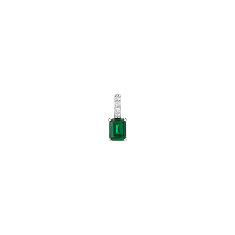 Elegant Emerald Cut Tennis Charm Pendant for Necklaces: Vibrant Lab Grown Gemstones