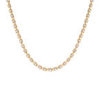Bold Lab Grown White Sapphire X Tennis Necklace, Dazzling Yellow Gold Vermeil Choker