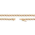 Bold Lab Grown White Sapphire X Tennis Necklace, Dazzling Yellow Gold Vermeil Choker