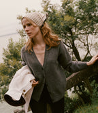 Luxurious Charcoal Cashmere Cardigan: Slouchy Fit, Mother-of-Pearl Buttons, V-Neck