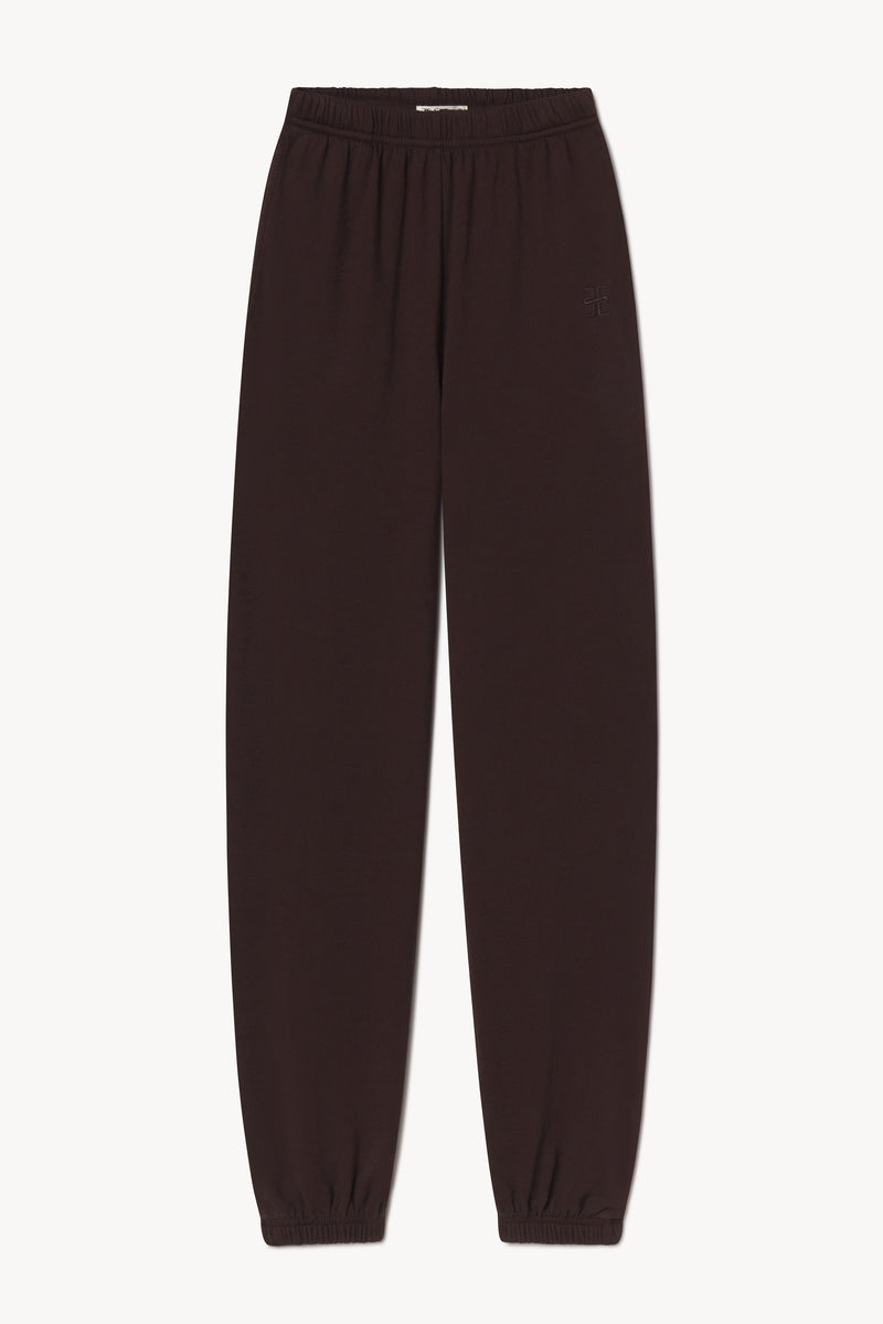 ÉTERNE Espresso Boyfriend Pocket Sweatpant - Lightweight French Terry Lounge Wear