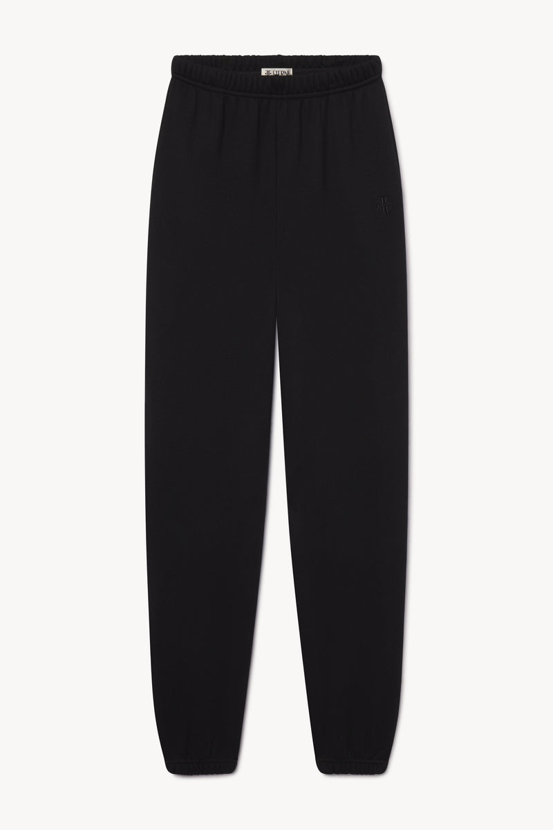 ÉTERNE Black Ultra-Soft French Terry Boyfriend Pocket Sweatpant – Everyday Comfort