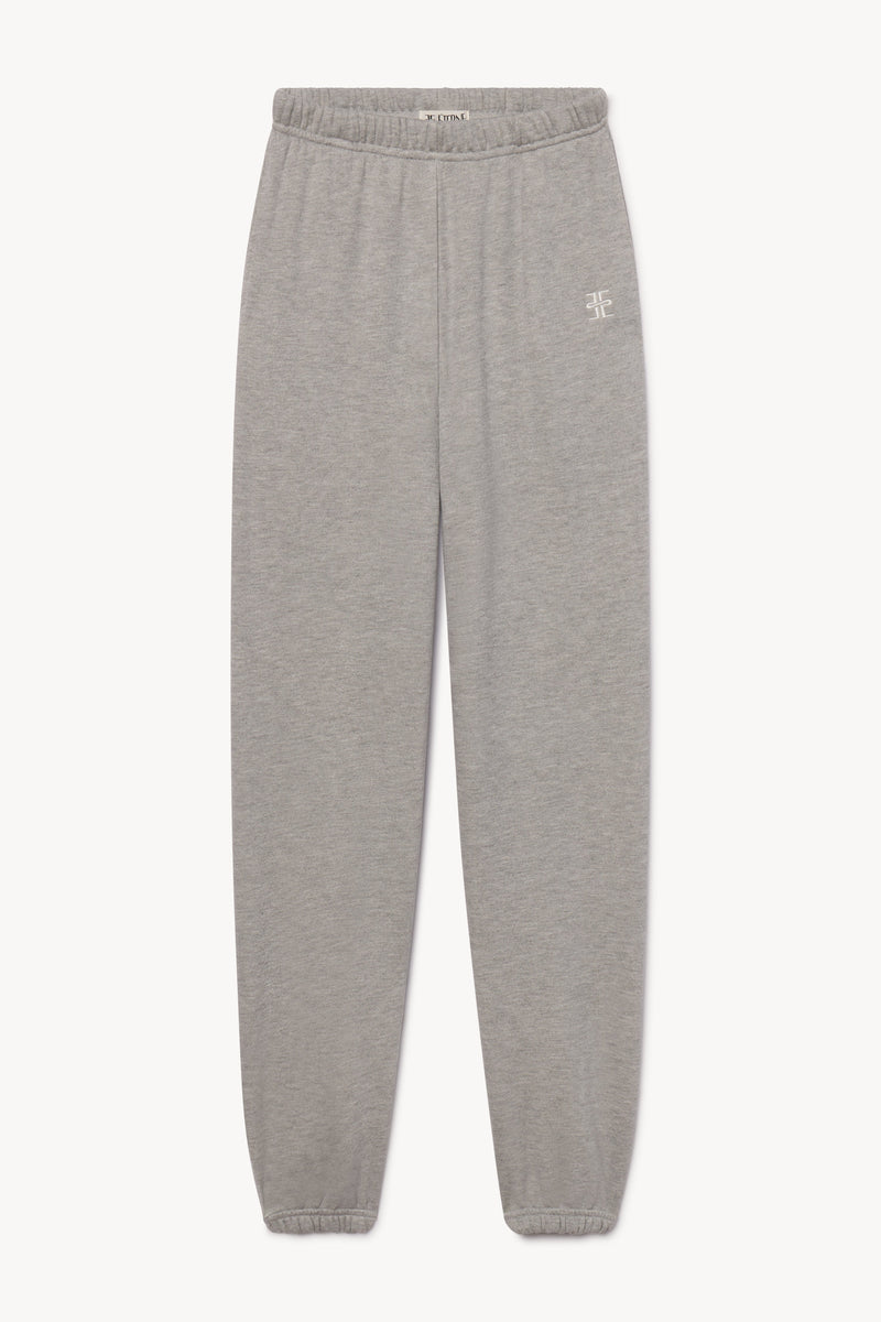 Ultra-Soft French Terry Boyfriend Pocket Sweatpants in Heather Grey